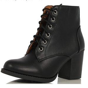 Chunky Heel Booties - Black